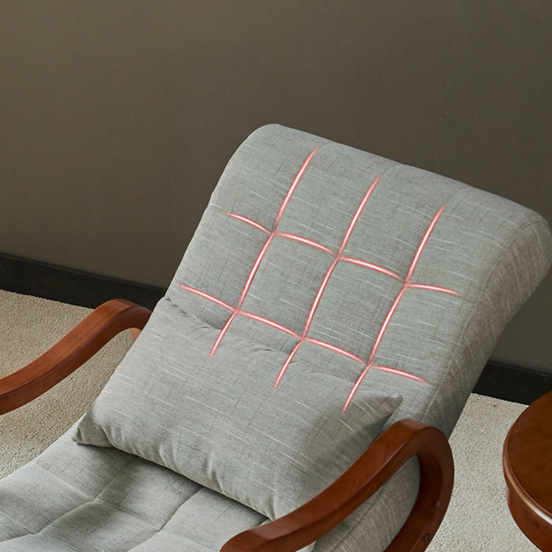 Chaise à bascule moderne du milieu du siècle Tissu chaise à bascule de porche de couleur unie à coucher enroulée