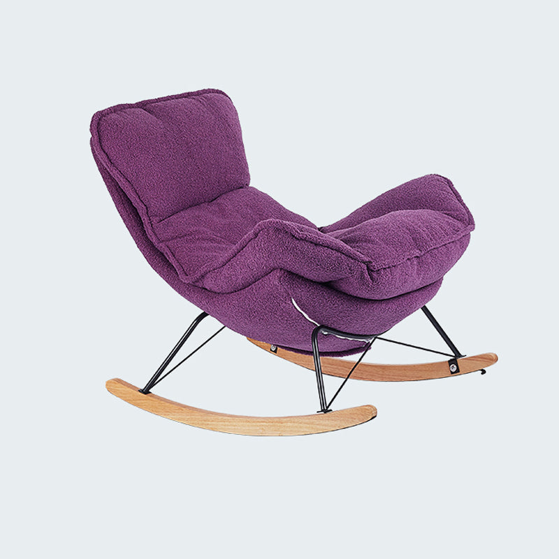 Chaise à bascule en cuir moderne chaise à bascule coussin amovible pour salle de dessin