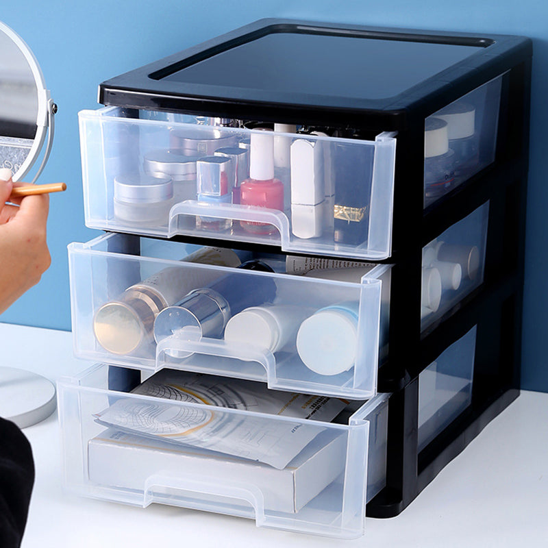 Archivo de plástico Cajones transparentes de cajones laterales contemporáneos laterales