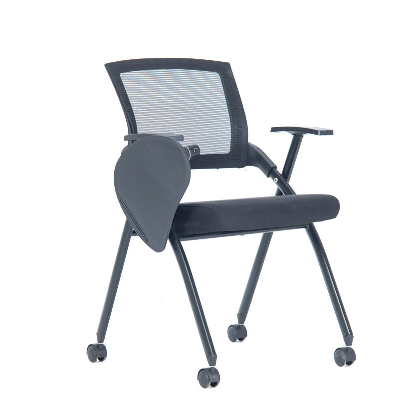 Contemporary Swivel Rolling Office Chair Mesh Arms Included Task Chair With Writing Pad 1 Piece Casters Included Clearhalo 'furn' 'furn_office_chair' 'Furniture' 'Office Chairs' 'Office Furniture' 'office_chair' 6425406