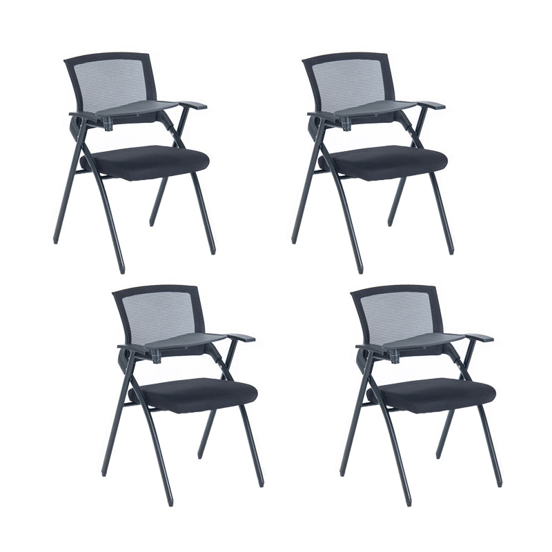 Contemporary Swivel Rolling Office Chair Mesh Arms Included Task Chair With Writing Pad 4 Piece Set Casters Not Included Clearhalo 'furn' 'furn_office_chair' 'Furniture' 'Office Chairs' 'Office Furniture' 'office_chair' 6425419