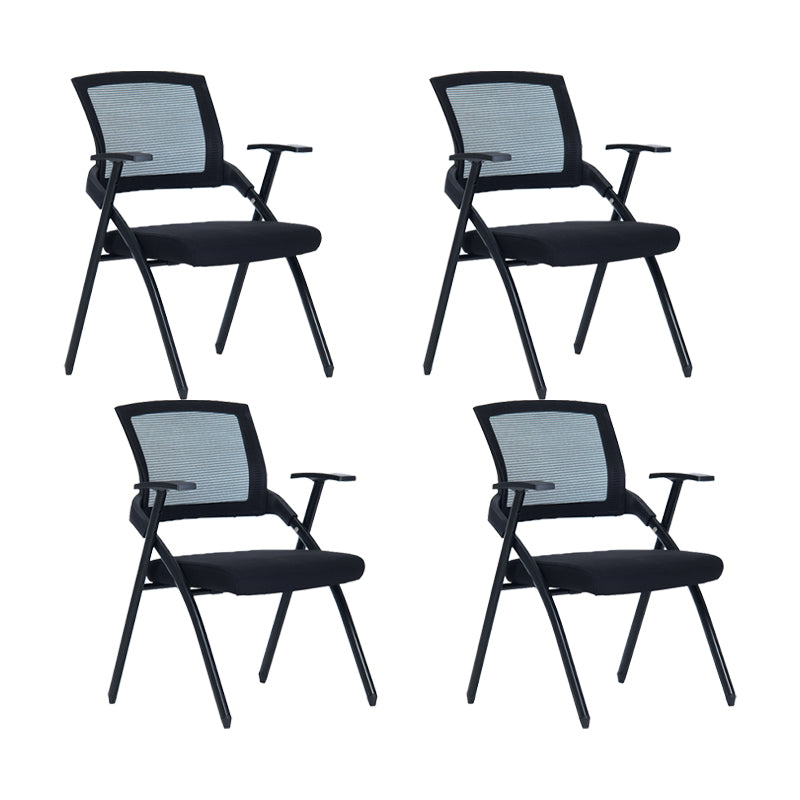 Contemporary Swivel Rolling Office Chair Mesh Arms Included Task Chair Without Writing Pad 4 Piece Set Casters Not Included Clearhalo 'furn' 'furn_office_chair' 'Furniture' 'Office Chairs' 'Office Furniture' 'office_chair' 6425434