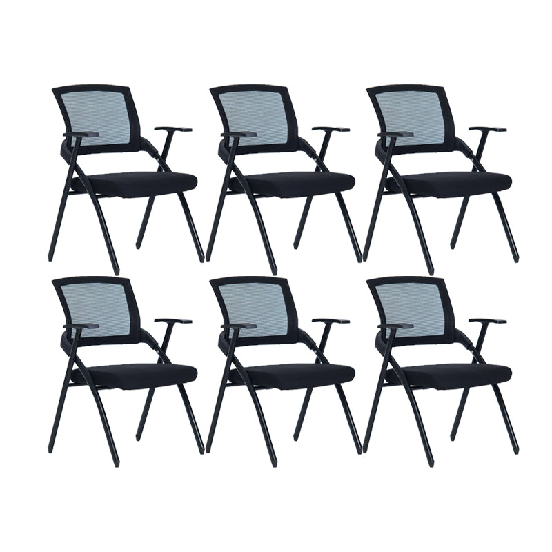 Contemporary Swivel Rolling Office Chair Mesh Arms Included Task Chair Without Writing Pad 6 Piece Set Casters Not Included Clearhalo 'furn' 'furn_office_chair' 'Furniture' 'Office Chairs' 'Office Furniture' 'office_chair' 6425435