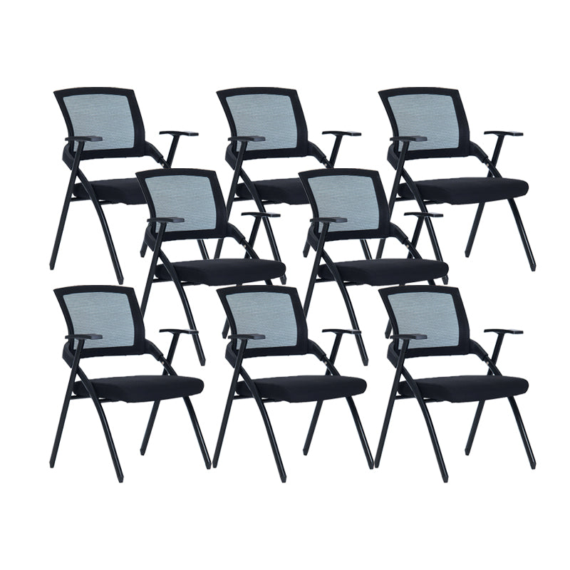 Contemporary Swivel Rolling Office Chair Mesh Arms Included Task Chair Without Writing Pad 8 Piece Set Casters Not Included Clearhalo 'furn' 'furn_office_chair' 'Furniture' 'Office Chairs' 'Office Furniture' 'office_chair' 6425436