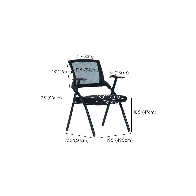 Contemporary Swivel Rolling Office Chair Mesh Arms Included Task Chair Clearhalo 'furn' 'furn_office_chair' 'Furniture' 'Office Chairs' 'Office Furniture' 'office_chair' 6425437