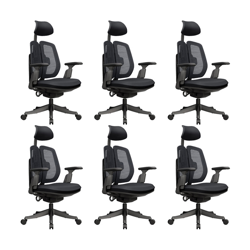 Silla ergonómica moderna para oficina en casa, silla giratoria con brazos ajustables
