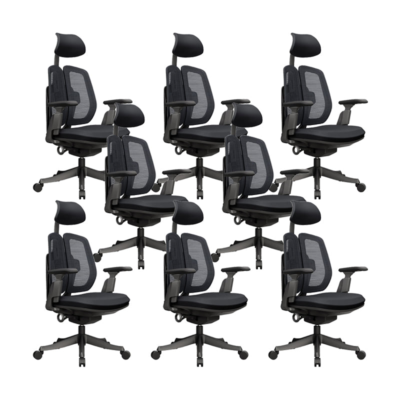 Silla ergonómica moderna para oficina en casa, silla giratoria con brazos ajustables