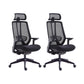 Mesh Swivel Ergonomic Chair Fixed Arms Adjustable Seat Height Office Chair Black 2 Piece Set Nylon Clearhalo 'furn' 'furn_office_chair' 'Furniture' 'Office Chairs' 'Office Furniture' 'office_chair' 6425477