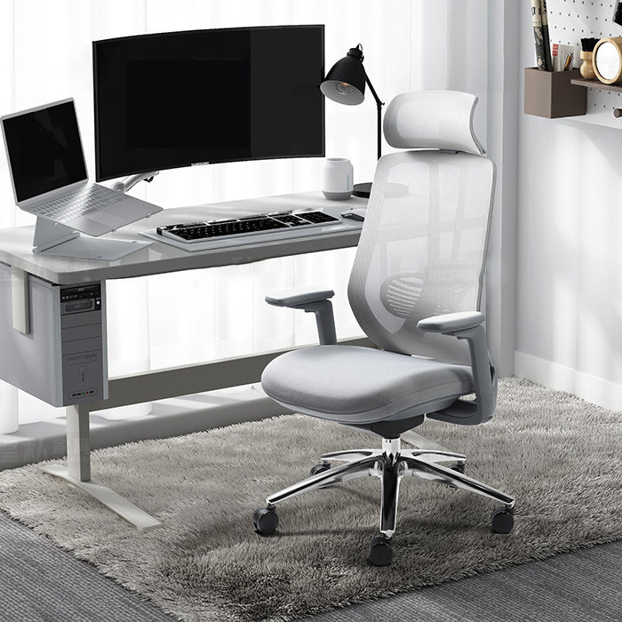 Mesh Swivel Ergonomic Chair Fixed Arms Adjustable Seat Height Office Chair Clearhalo 'furn' 'furn_office_chair' 'Furniture' 'Office Chairs' 'Office Furniture' 'office_chair' 6425478
