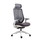 Mesh Swivel Ergonomic Chair Fixed Arms Adjustable Seat Height Office Chair White-Gray 1 Piece Nylon Clearhalo 'furn' 'furn_office_chair' 'Furniture' 'Office Chairs' 'Office Furniture' 'office_chair' 6425485