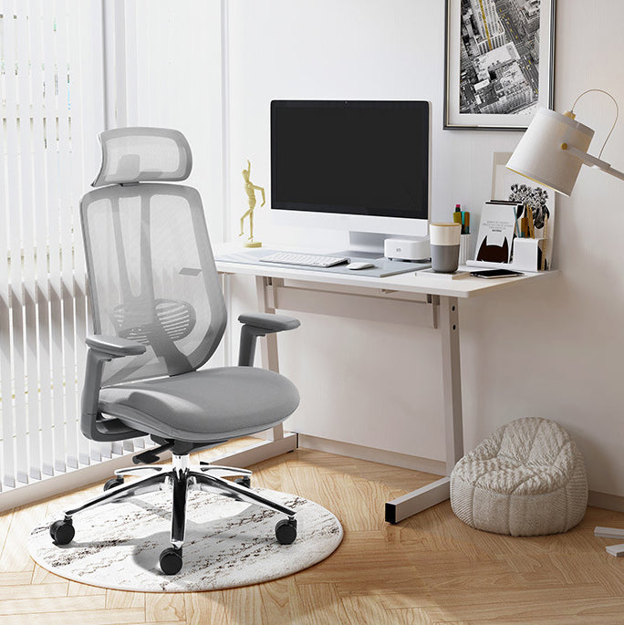 Mesh Swivel Ergonomic Chair Fixed Arms Adjustable Seat Height Office Chair Clearhalo 'furn' 'furn_office_chair' 'Furniture' 'Office Chairs' 'Office Furniture' 'office_chair' 6425495