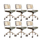 Modern Style Swivel Chair Low Back Home Office Chair with Wheels Green Armless 6 Piece Set Clearhalo 'furn' 'furn_office_chair' 'Furniture' 'Office Chairs' 'Office Furniture' 'office_chair' 6425541