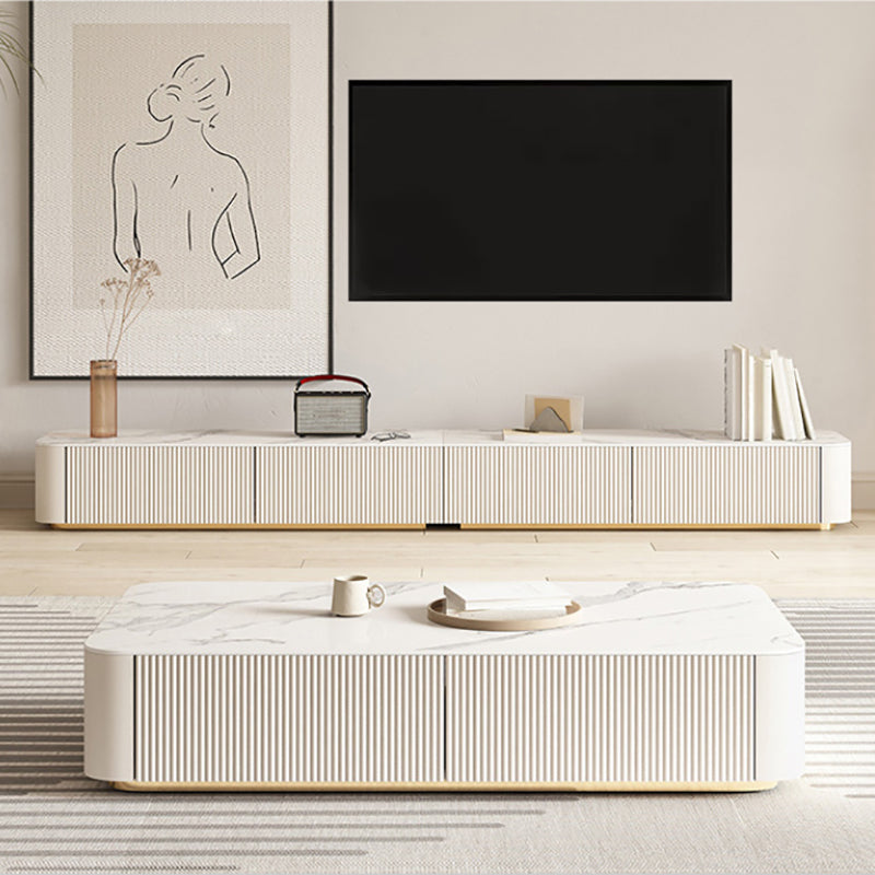 Contemporary Media Console TV Stand Stone TV Stand with 5 Drawers Clearhalo 'furn' 'furn_tv_stands_entertainment_centers' 'Furniture' 'Living Room Furniture' 'TV Stands & Entertainment Centers' 'TV Stands & Media Storage Furniture' 'tv_stands_entertainment_centers' 6425978
