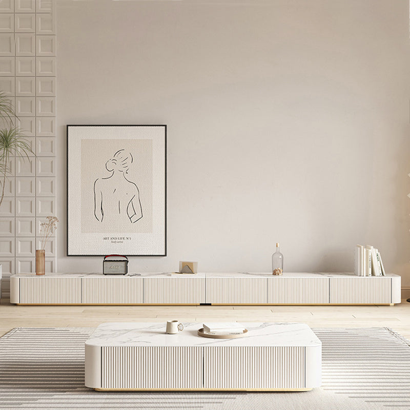 Contemporary Media Console TV Stand Stone TV Stand with 5 Drawers Clearhalo 'furn' 'furn_tv_stands_entertainment_centers' 'Furniture' 'Living Room Furniture' 'TV Stands & Entertainment Centers' 'TV Stands & Media Storage Furniture' 'tv_stands_entertainment_centers' 6425994