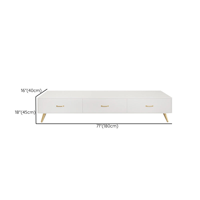 Glam Style TV Stand White Colour Enclosed Storage TV Console with Cabinet Clearhalo 'furn' 'furn_tv_stands_entertainment_centers' 'Furniture' 'Living Room Furniture' 'TV Stands & Entertainment Centers' 'TV Stands & Media Storage Furniture' 'tv_stands_entertainment_centers' 6426023