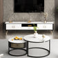 Glam Style TV Stand White Colour Stone TV Console with Open Storage Clearhalo 'furn' 'furn_tv_stands_entertainment_centers' 'Furniture' 'Living Room Furniture' 'TV Stands & Entertainment Centers' 'TV Stands & Media Storage Furniture' 'tv_stands_entertainment_centers' 6426044