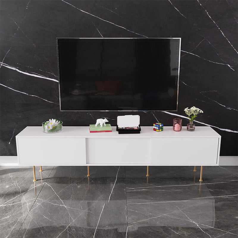 Glam TV Media Stand 16" W Enclosed Storage TV Stand Console with Cabinet 87"L x 16"W x 22"H Clearhalo 'furn' 'furn_tv_stands_entertainment_centers' 'Furniture' 'Living Room Furniture' 'TV Stands & Entertainment Centers' 'TV Stands & Media Storage Furniture' 'tv_stands_entertainment_centers' 6426055