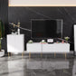 Glam TV Media Stand 16" W Enclosed Storage TV Stand Console with Cabinet Clearhalo 'furn' 'furn_tv_stands_entertainment_centers' 'Furniture' 'Living Room Furniture' 'TV Stands & Entertainment Centers' 'TV Stands & Media Storage Furniture' 'tv_stands_entertainment_centers' 6426057