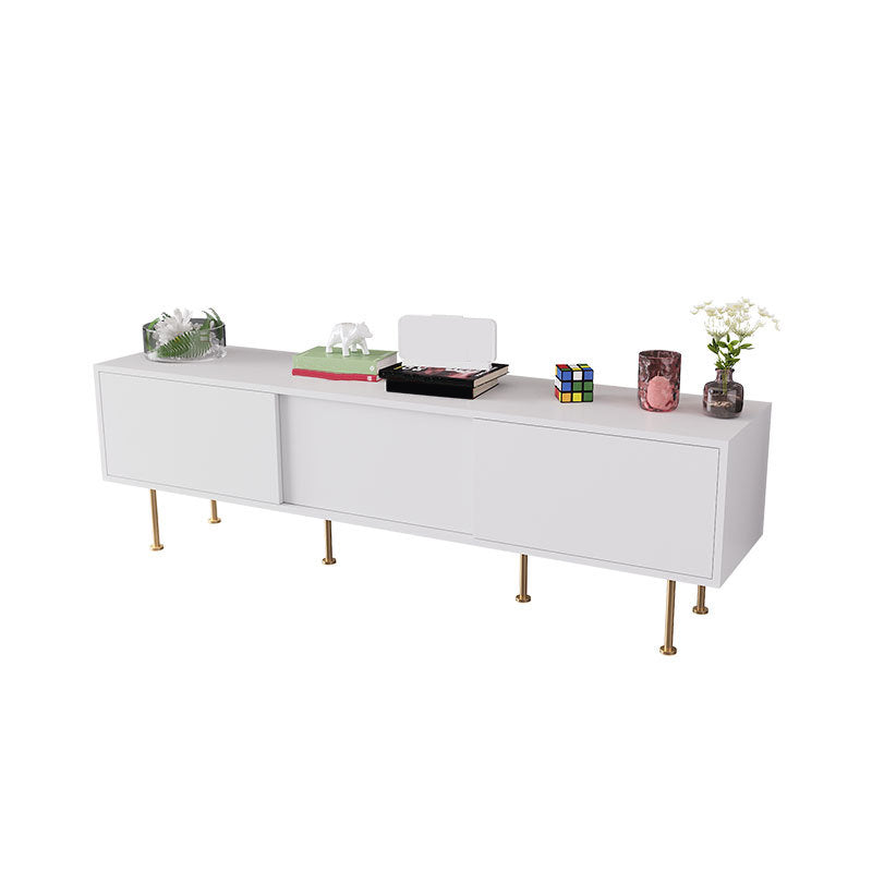 Glam TV Media Stand 16" W Enclosed Storage TV Stand Console with Cabinet Clearhalo 'furn' 'furn_tv_stands_entertainment_centers' 'Furniture' 'Living Room Furniture' 'TV Stands & Entertainment Centers' 'TV Stands & Media Storage Furniture' 'tv_stands_entertainment_centers' 6426059