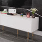 Glam TV Media Stand 16" W Enclosed Storage TV Stand Console with Cabinet Clearhalo 'furn' 'furn_tv_stands_entertainment_centers' 'Furniture' 'Living Room Furniture' 'TV Stands & Entertainment Centers' 'TV Stands & Media Storage Furniture' 'tv_stands_entertainment_centers' 6426062