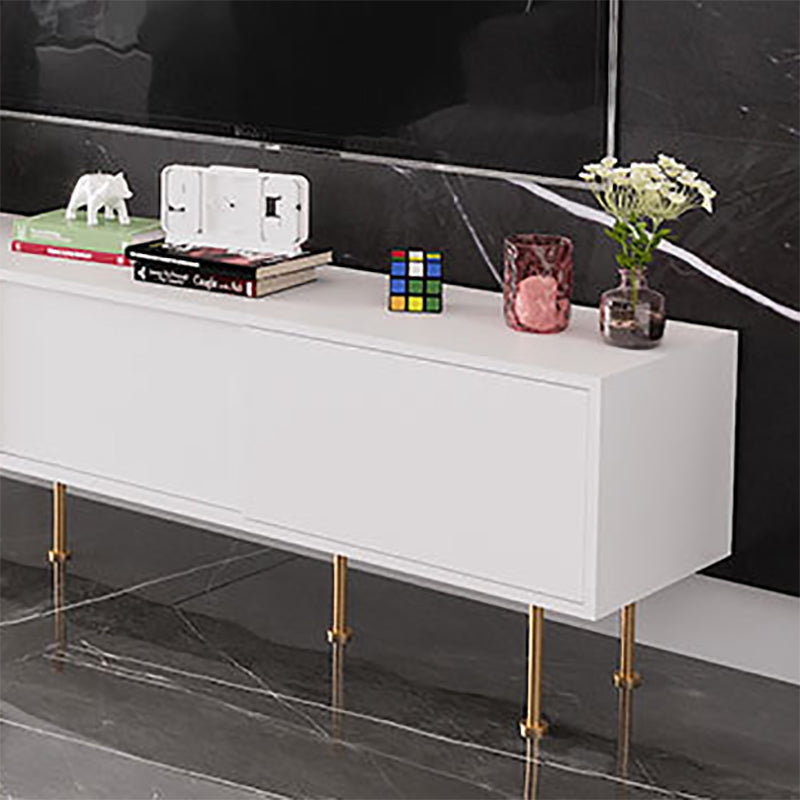 Glam TV Media Stand 16" W Enclosed Storage TV Stand Console with Cabinet Clearhalo 'furn' 'furn_tv_stands_entertainment_centers' 'Furniture' 'Living Room Furniture' 'TV Stands & Entertainment Centers' 'TV Stands & Media Storage Furniture' 'tv_stands_entertainment_centers' 6426062