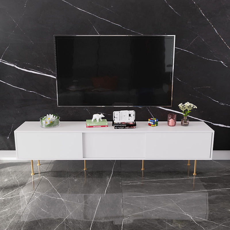 Glam TV Media Stand 16" W Enclosed Storage TV Stand Console with Cabinet Clearhalo 'furn' 'furn_tv_stands_entertainment_centers' 'Furniture' 'Living Room Furniture' 'TV Stands & Entertainment Centers' 'TV Stands & Media Storage Furniture' 'tv_stands_entertainment_centers' 6426065
