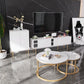 Glam TV Media Stand 16" W Enclosed Storage TV Stand Console with Cabinet Clearhalo 'furn' 'furn_tv_stands_entertainment_centers' 'Furniture' 'Living Room Furniture' 'TV Stands & Entertainment Centers' 'TV Stands & Media Storage Furniture' 'tv_stands_entertainment_centers' 6426066