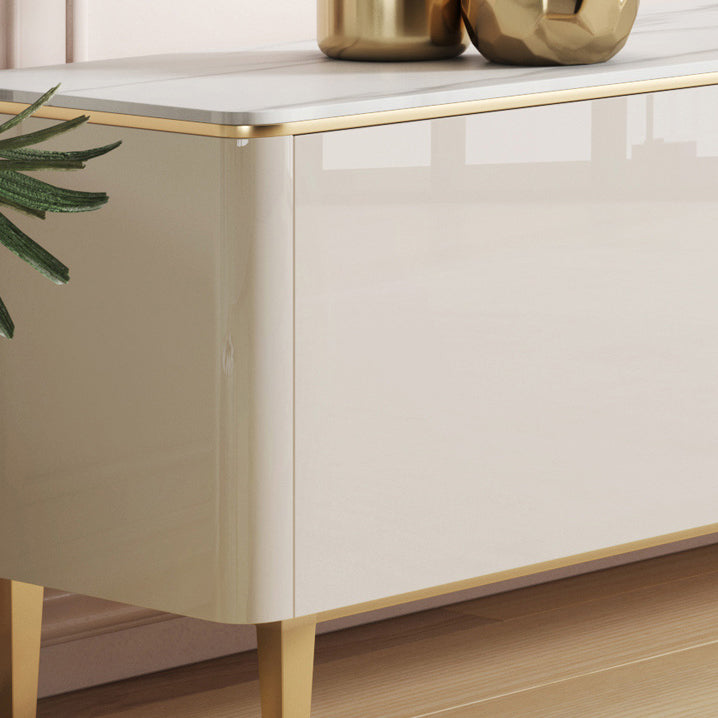 Rectangle Enclosed Storage TV Stand Luxury Sintered Stone Home Stand Console Clearhalo 'furn' 'furn_tv_stands_entertainment_centers' 'Furniture' 'Living Room Furniture' 'TV Stands & Entertainment Centers' 'TV Stands & Media Storage Furniture' 'tv_stands_entertainment_centers' 6426083