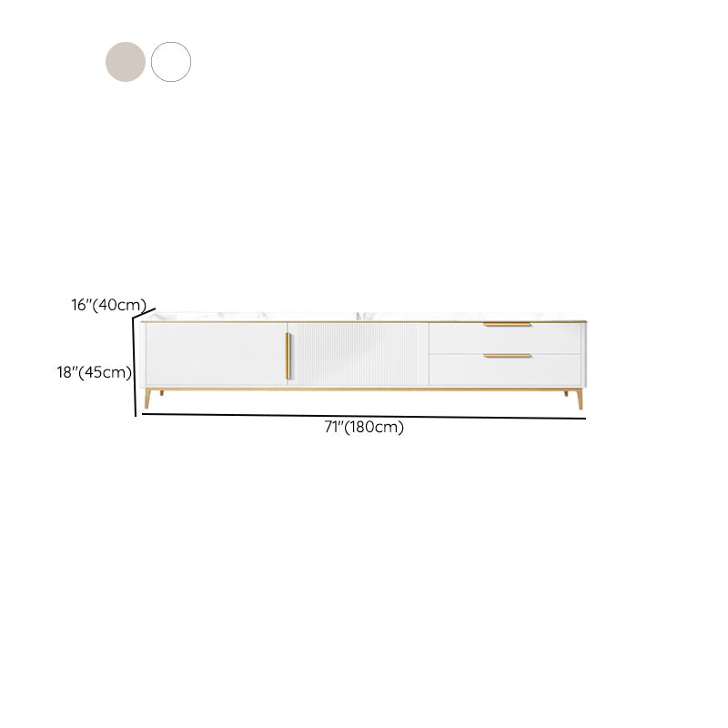 Rectangle Enclosed Storage TV Stand Luxury Sintered Stone Home Stand Console Clearhalo 'furn' 'furn_tv_stands_entertainment_centers' 'Furniture' 'Living Room Furniture' 'TV Stands & Entertainment Centers' 'TV Stands & Media Storage Furniture' 'tv_stands_entertainment_centers' 6426084