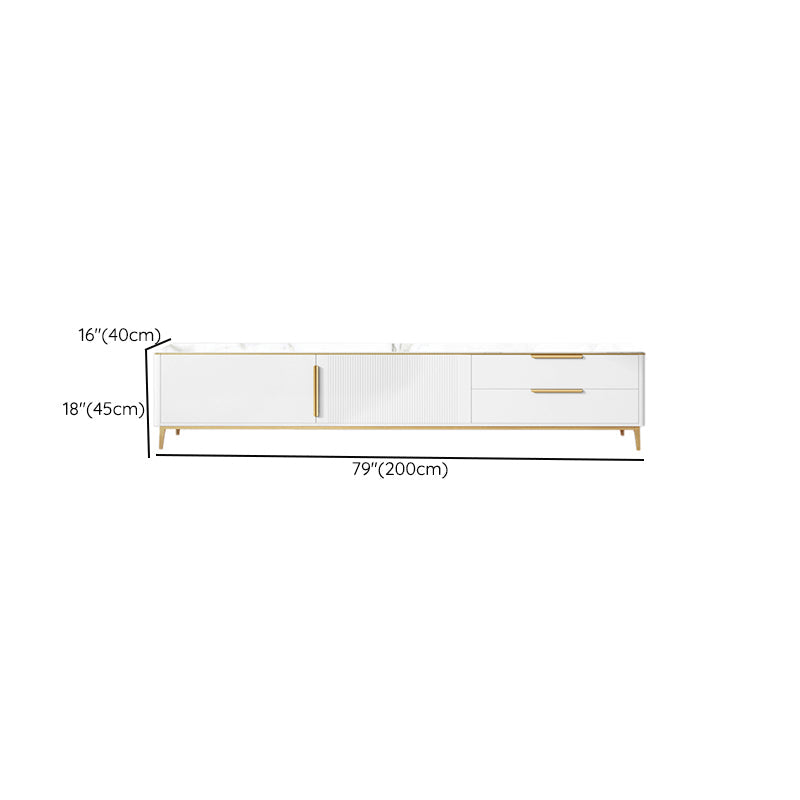Rectangle Enclosed Storage TV Stand Luxury Sintered Stone Home Stand Console Clearhalo 'furn' 'furn_tv_stands_entertainment_centers' 'Furniture' 'Living Room Furniture' 'TV Stands & Entertainment Centers' 'TV Stands & Media Storage Furniture' 'tv_stands_entertainment_centers' 6426085
