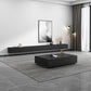 Modern Wood TV Stand Console Floating Black TV Media Stand for Living Room Clearhalo 'furn' 'furn_tv_stands_entertainment_centers' 'Furniture' 'Living Room Furniture' 'TV Stands & Entertainment Centers' 'TV Stands & Media Storage Furniture' 'tv_stands_entertainment_centers' 6426121