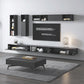 Modern Wood TV Stand Console Floating Black TV Media Stand for Living Room Clearhalo 'furn' 'furn_tv_stands_entertainment_centers' 'Furniture' 'Living Room Furniture' 'TV Stands & Entertainment Centers' 'TV Stands & Media Storage Furniture' 'tv_stands_entertainment_centers' 6426133