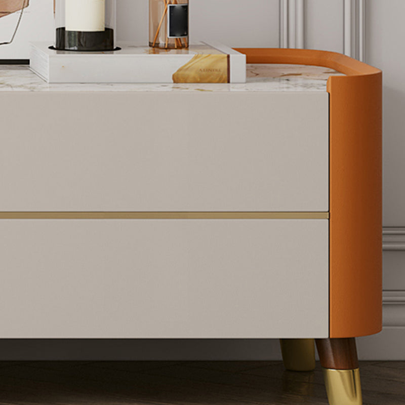 4 Drawers Glam TV Stand Stone Counter Top Enclosed Storage TV Cabinet Clearhalo 'furn' 'furn_tv_stands_entertainment_centers' 'Furniture' 'Living Room Furniture' 'TV Stands & Entertainment Centers' 'TV Stands & Media Storage Furniture' 'tv_stands_entertainment_centers' 6426171
