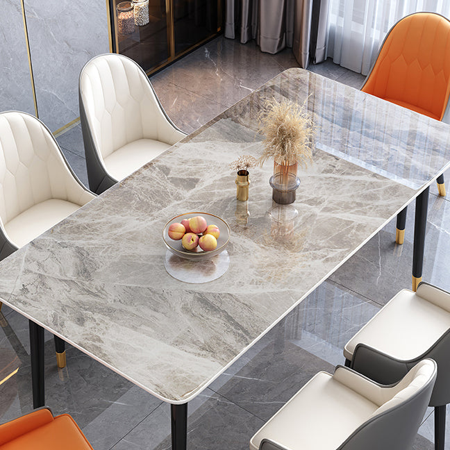 Rectangle Stone Dining Table Luxury Dining Table for Dining Room Clearhalo 'Dining Tables & Seating' 'Dining Tables' 'dining_table' 'furn' 'furn_dining_table' 'Furniture' 'Kitchen & Dining Furniture' 6426626