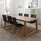 Rectangle Brown Base Dining Table Modern Ash Wood Table for Kitchen