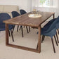 Rectangle Brown Base Dining Table Modern Ash Wood Table for Kitchen