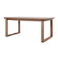Rectangle Brown Base Dining Table Modern Ash Wood Table for Kitchen