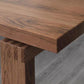 Rectangle Brown Base Dining Table Modern Ash Wood Table for Kitchen