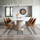 Luxe ovale eettafel Stenen eettafel met dubbel voetstuk