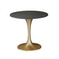 Round Golden Base Dining Table Glam Stone Table for Dining Room Black Without Chairs Clearhalo 'Dining Tables & Seating' 'Dining Tables' 'dining_table' 'furn' 'furn_dining_table' 'Furniture' 'Kitchen & Dining Furniture' 6426707