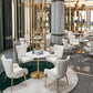 Round Golden Base Dining Table Glam Stone Table for Dining Room Clearhalo 'Dining Tables & Seating' 'Dining Tables' 'dining_table' 'furn' 'furn_dining_table' 'Furniture' 'Kitchen & Dining Furniture' 6426708