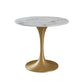 Round Golden Base Dining Table Glam Stone Table for Dining Room Clearhalo 'Dining Tables & Seating' 'Dining Tables' 'dining_table' 'furn' 'furn_dining_table' 'Furniture' 'Kitchen & Dining Furniture' 6426711