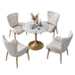Round Golden Base Dining Table Glam Stone Table for Dining Room Clearhalo 'Dining Tables & Seating' 'Dining Tables' 'dining_table' 'furn' 'furn_dining_table' 'Furniture' 'Kitchen & Dining Furniture' 6426713