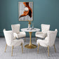 Round Golden Base Dining Table Glam Stone Table for Dining Room Clearhalo 'Dining Tables & Seating' 'Dining Tables' 'dining_table' 'furn' 'furn_dining_table' 'Furniture' 'Kitchen & Dining Furniture' 6426716