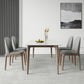 Mid-Century Rectangle Dining Table Stone Dining Table with Solid Wood Legs 55.1"L x 31.5"W x 29.5"H Without Chairs Clearhalo 'Dining Tables & Seating' 'Dining Tables' 'dining_table' 'furn' 'furn_dining_table' 'Furniture' 'Kitchen & Dining Furniture' 6426723