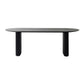 Black Pine Wood Dining Table Contemporary Style Dining Room Table