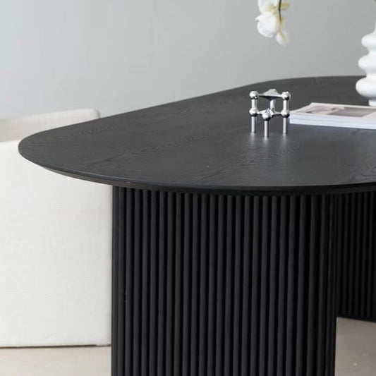 Tavolo da pranzo in legno nero in legno contemporaneo sala da pranzo