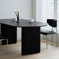 Black Pine Wood Dining Table Contemporary Style Dining Room Table
