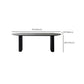Black Pine Wood Dining Table Contemporary Style Dining Room Table