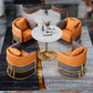 Traditional Luxury Dining Table for Home Round Table with Metal Tulip Base 31.5"L x 31.5"W x 29.5"H Without Chairs Clearhalo 'Dining Tables & Seating' 'Dining Tables' 'dining_table' 'furn' 'furn_dining_table' 'Furniture' 'Kitchen & Dining Furniture' 6426754